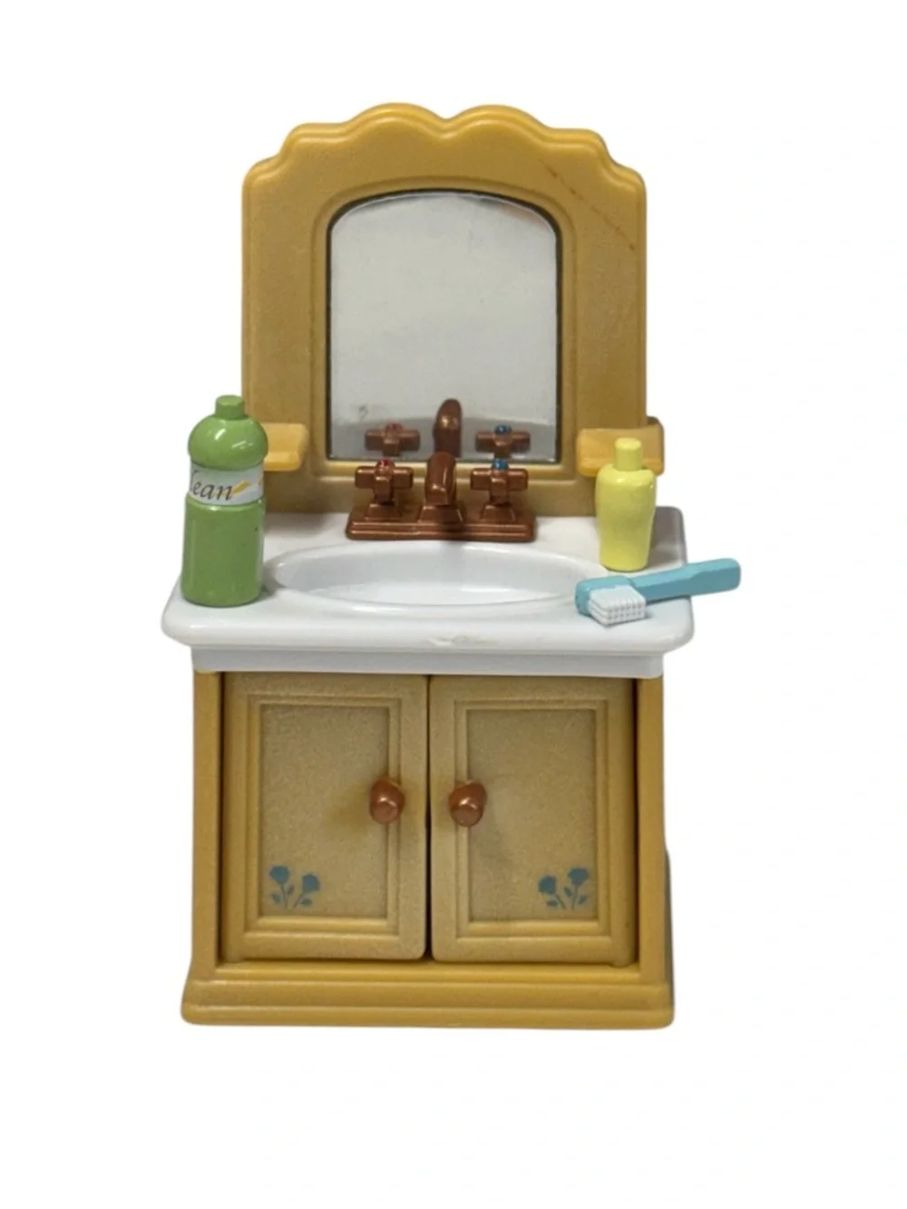 Sylvanian Families Calico Critters Bathroom Sink Shower Faucet Shower Curtain